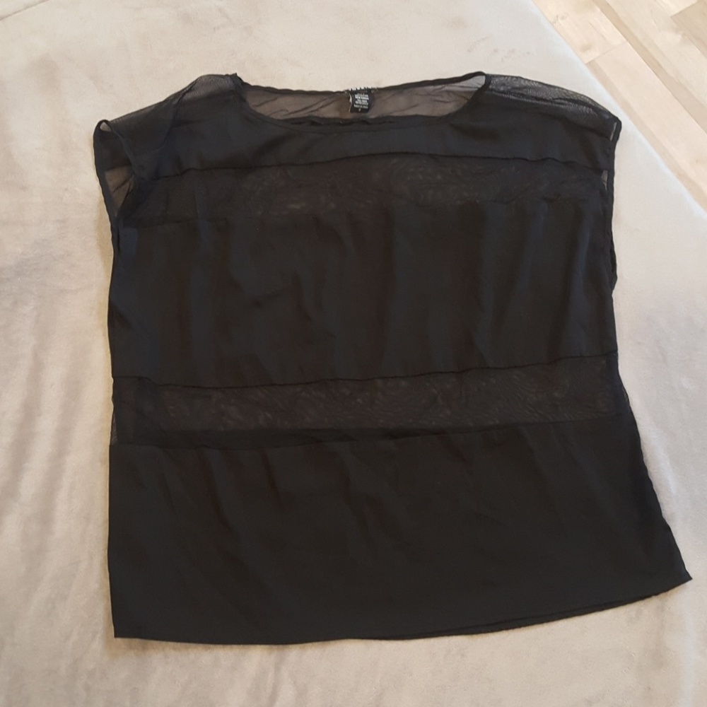 Mesh cut out blouse